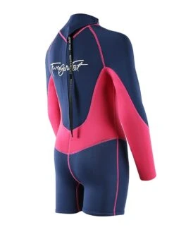 Two Bare Feet Squadron 3/2mm Short Leg Spring Junior Wetsuit (Blue/Fuchsia) -Diving Adventure 1c8a1399 1