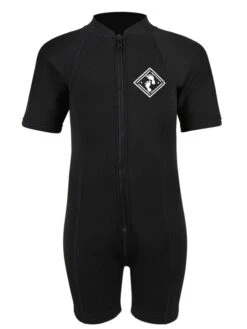 Essentials Baby Swim Kit - Aquatica Wetsuit + Swim Nappy (Black / Navy) -Diving Adventure aquatica baby black front 1