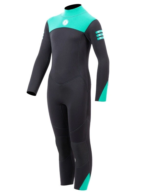 Two Bare Feet Glider 2.5mm Full Length Junior Wetsuit (Teal) 2 Two Bare Feet Glider 2.5mm Full Length Junior Wetsuit (Teal) - Image 2