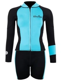 Two Bare Feet Harmony 3mm Jacket & Shorts Set (Black/Mint)