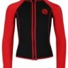 Two Bare Feet Mens Heritage Pursuit 3mm Wetsuit Jacket (Red / Black)