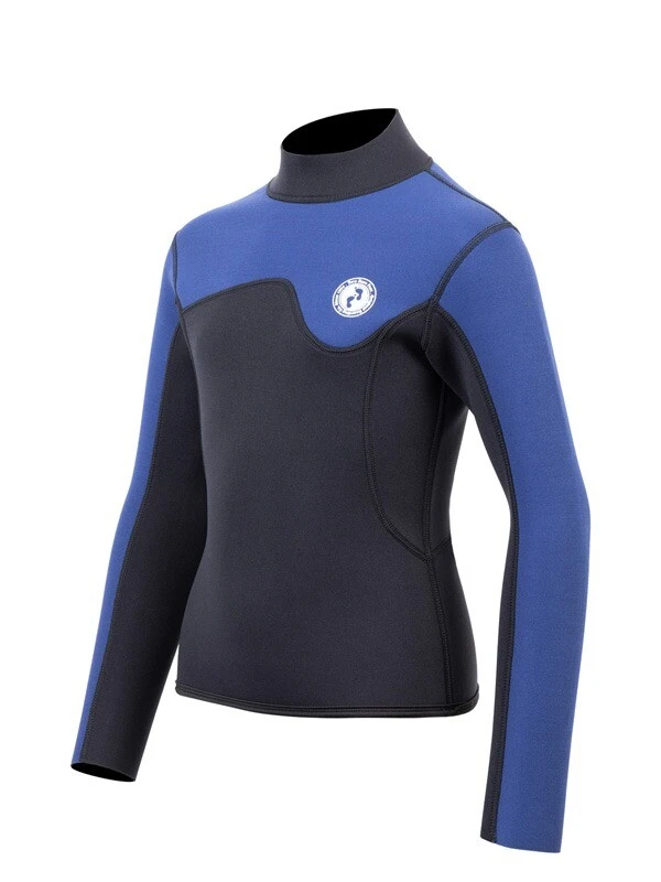 Two Bare Feet Junior Aspect 2.5mm Back Zip Jacket (Black/Blue) 2 Two Bare Feet Junior Aspect 2.5mm Back Zip Jacket (Black/Blue) - Image 2