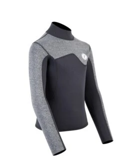 Two Bare Feet Junior Aspect 2.5mm Back Zip Jacket (Black/Grey) -Diving Adventure kids aspect back zip jacket black delta 8