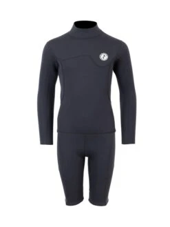 Two Bare Feet Junior Aspect 2.5mm Back Zip Jacket & Shorts Set (Black)