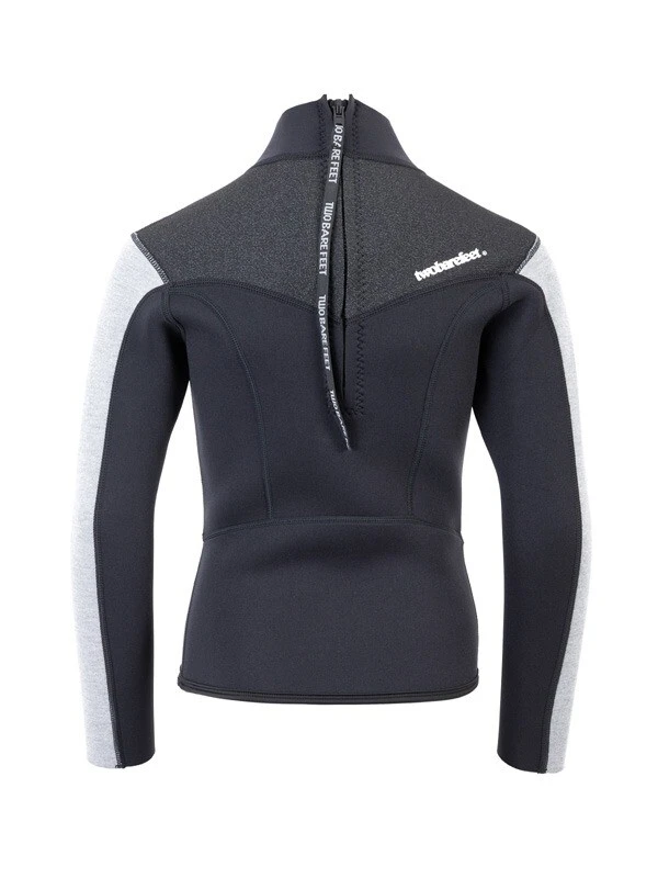 Two Bare Feet Junior Aspect 2.5mm Back Zip Jacket & Shorts Set (Black/Grey/Grey) 6 Two Bare Feet Junior Aspect 2.5mm Back Zip Jacket & Shorts Set (Black/Grey/Grey) - Image 6