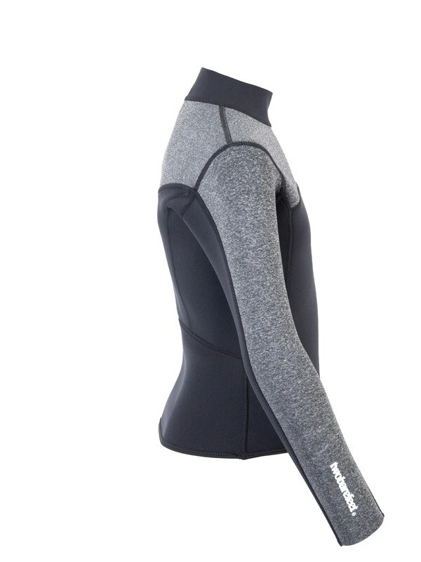 Two Bare Feet Junior Aspect Fleece Lined Zipless Thermal 2.5mm Superstretch Wetsuit Top (Black/Grey) 7 Two Bare Feet Junior Aspect Fleece Lined Zipless Thermal 2.5mm Superstretch Wetsuit Top (Black/Grey) - Image 7