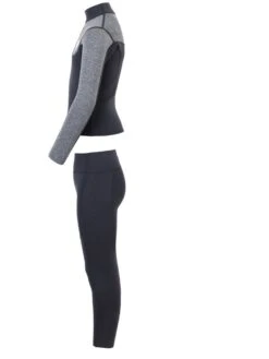 Two Bare Feet Junior Aspect Fleece Lined Zipless Thermal 2.5mm Superstretch Wetsuit Top & Pants Set (Black/Grey) -Diving Adventure kids aspect fleece lined thermal top black delta vista pants 4