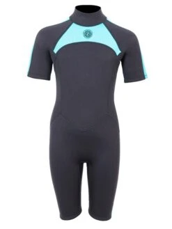 Two Bare Feet Flare 2.5mm Junior Shorty Superstretch Wetsuit (Mint)