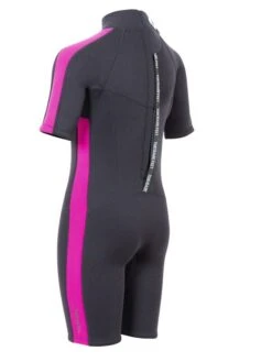Two Bare Feet Flare 2.5mm Junior Shorty Superstretch Wetsuit (Raspberry) -Diving Adventure kids flare shorty rasberry 4