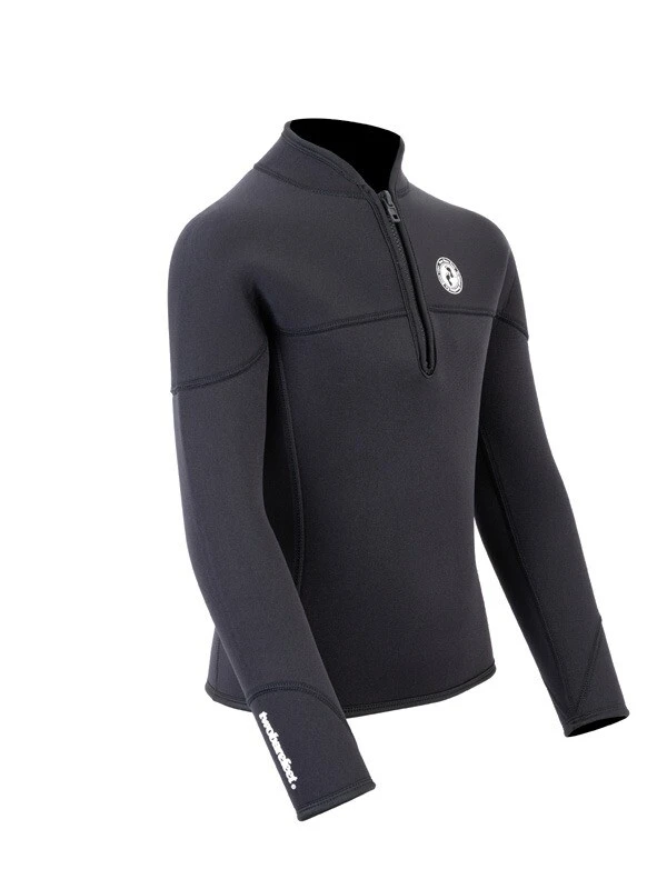 Two Bare Feet Junior Heritage Half Zip 3mm Wetsuit Jacket (Black) - Image 8
