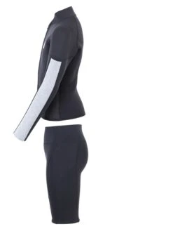 Two Bare Feet Junior Perspective Full Zip 2.5mm Wetsuit Jacket And Shorts Set (Black/Grey/Grey) -Diving Adventure kids perspective full zip jacket black grey grey vista shorts 4