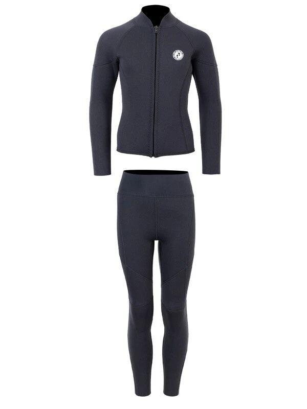 Two Bare Feet Junior Perspective Full Zip 2.5mm Wetsuit Jacket And Pants Set (Black) - Image 2