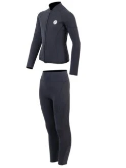 Two Bare Feet Junior Perspective Full Zip 2.5mm Wetsuit Jacket And Pants Set (Black) -Diving Adventure kids perspective full zip jacket black vista pants 3