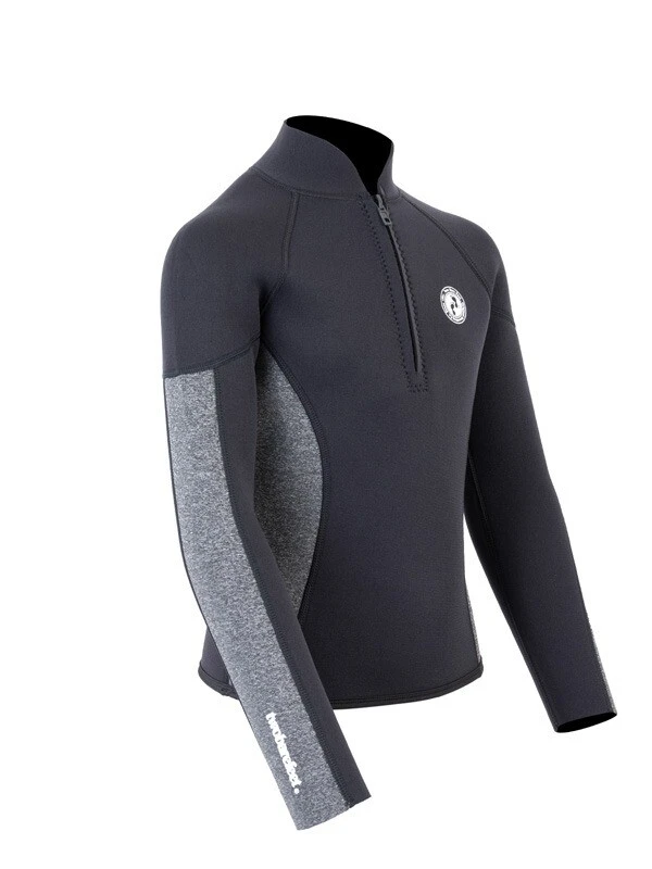 Two Bare Feet Junior Perspective Half Zip 2.5mm Wetsuit Jacket (Black/Grey) 8 Two Bare Feet Junior Perspective Half Zip 2.5mm Wetsuit Jacket (Black/Grey) - Image 8