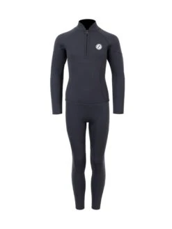 Two Bare Feet Junior Perspective Half Zip 2.5mm Wetsuit Jacket And Pants Set (Black)