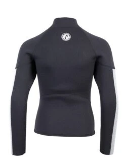 Two Bare Feet Junior Perspective Half Zip 2.5mm Wetsuit Jacket (Black/Grey/Grey) -Diving Adventure kids prespective half zip jacket black grey grey 5