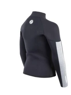 Two Bare Feet Junior Perspective Half Zip 2.5mm Wetsuit Jacket (Black/Grey/Grey) -Diving Adventure kids prespective half zip jacket black grey grey 6