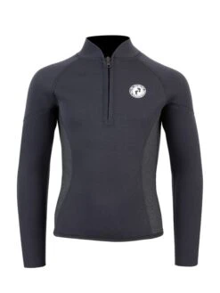 Two Bare Feet Junior Perspective Half Zip 2.5mm Wetsuit Jacket And Shorts Set (Black/Grey/Grey) -Diving Adventure kids prespective half zip jacket black grey grey vista shorts 5