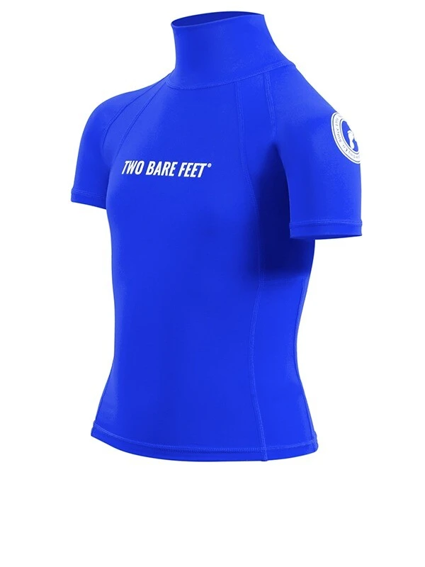 Two Bare Feet Junior "Logo" Short Sleeve Rash Vest (Blue) 2 Two Bare Feet Junior "Logo" Short Sleeve Rash Vest (Blue) - Image 2