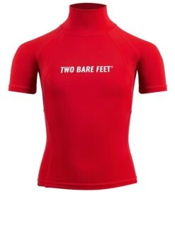 Two Bare Feet Junior "Logo" Short Sleeve Rash Vest (Red)
