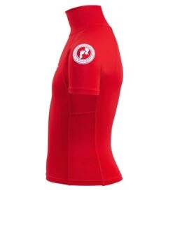 Two Bare Feet Junior "Logo" Short Sleeve Rash Vest (Red) -Diving Adventure kids short sleeve red 3