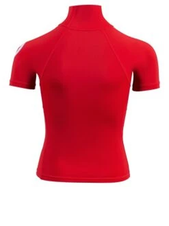 Two Bare Feet Junior "Logo" Short Sleeve Rash Vest (Red) -Diving Adventure kids short sleeve red 5