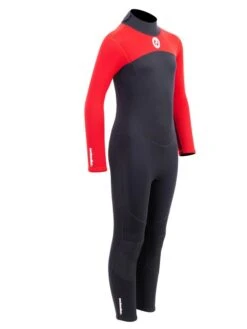 Two Bare Feet Thunderclap 2.5mm Junior Wetsuit (Red / Black) -Diving Adventure kids thunderclap full wetsuit red 8 1