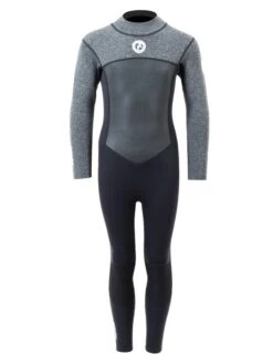 Two Bare Feet Thunderclap Pro 3/2mm Junior Wetsuit (Black / Delta Grey)