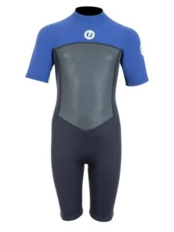 Two Bare Feet Thunderclap Pro 3/2mm Junior Shorty Wetsuit (Black/Blue)