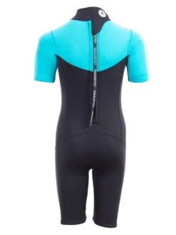 Two Bare Feet Thunderclap 2.5mm Junior Shorty Wetsuit (Aqua / Black) -Diving Adventure kids thunderclap shorty wetsuit aqua 5
