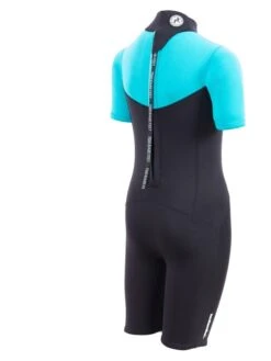 Two Bare Feet Thunderclap 2.5mm Junior Shorty Wetsuit (Aqua / Black) -Diving Adventure kids thunderclap shorty wetsuit aqua 6