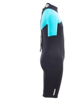 Two Bare Feet Thunderclap 2.5mm Junior Shorty Wetsuit (Aqua / Black) -Diving Adventure kids thunderclap shorty wetsuit aqua 7