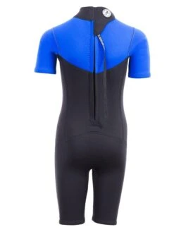 Two Bare Feet Thunderclap 2.5mm Junior Shorty Wetsuit (Blue / Black) -Diving Adventure kids thunderclap shorty wetsuit blue 5