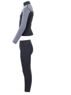 Two Bare Feet Junior Aspect Fleece Lined Zipless Thermal 2.5mm Superstretch Wetsuit Top & Pants Set (Black/Grey Stripes) -Diving Adventure klfm2g i