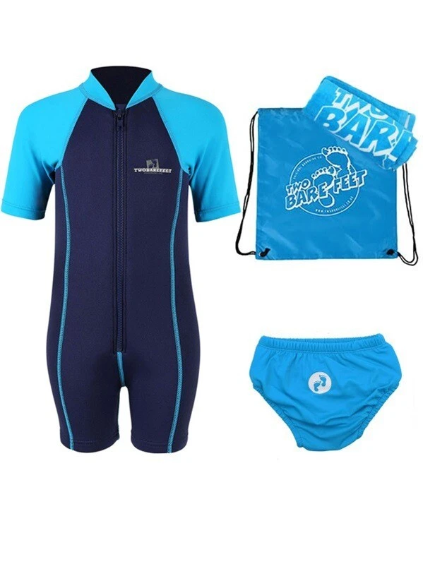 Premier Baby Swim Kit - Lycra Arm Wetsuit + Swim Nappy + Towel + Bag (Aqua) 1 Premier Baby Swim Kit - Lycra Arm Wetsuit + Swim Nappy + Towel + Bag (Aqua)