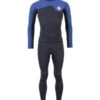 Two Bare Feet Mens Aspect Back Zip 2.5mm Wetsuit Jacket & Pants Set (Black/Blue)