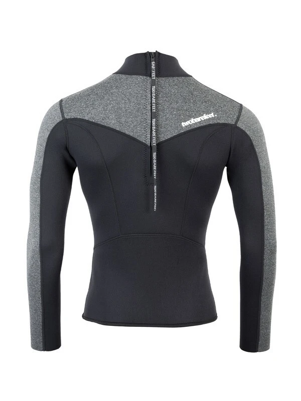 Two Bare Feet Mens Aspect Back Zip 2.5mm Wetsuit Jacket & Pants Set (Black/Grey) - Image 6