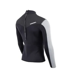 Two Bare Feet Mens Aspect Back Zip 2.5mm Wetsuit Jacket (Black/Grey/Grey) -Diving Adventure mens aspect back zip jacket black grey grey 6