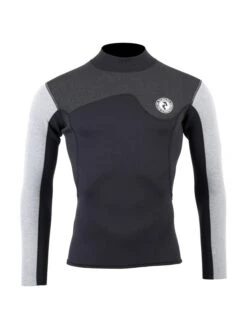 Two Bare Feet Mens Aspect Back Zip 2.5mm Wetsuit Jacket & Shorts Set (Black/Grey/Grey) -Diving Adventure mens aspect back zip jacket black grey grey vista shorts 5 1