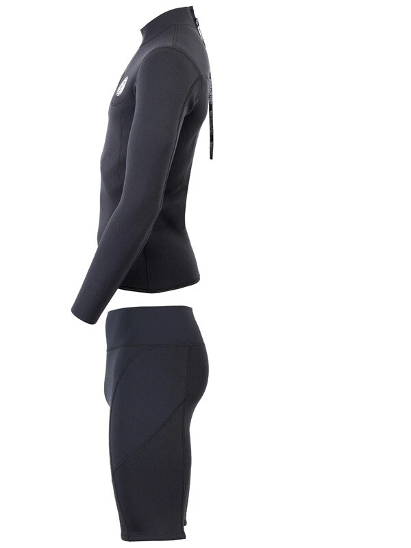 Two Bare Feet Mens Aspect Back Zip 2.5mm Wetsuit Jacket & Shorts Set (Black) 4 Two Bare Feet Mens Aspect Back Zip 2.5mm Wetsuit Jacket & Shorts Set (Black) - Image 4