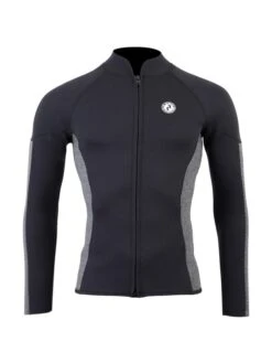 Diving Adventure 7 Two Bare Feet Perspective Full Zip 2.5mm Wetsuit Jacket (Black/Grey)