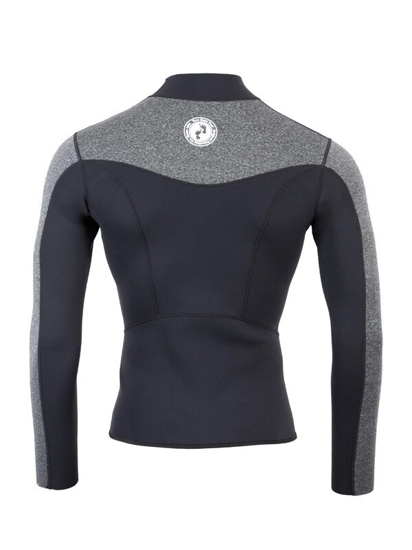 Two Bare Feet Mens Aspect Fleece Lined Zipless Thermal 2.5mm Superstretch Wetsuit Top (Black/Grey) 5 Two Bare Feet Mens Aspect Fleece Lined Zipless Thermal 2.5mm Superstretch Wetsuit Top (Black/Grey) - Image 5