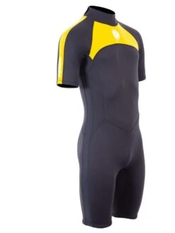 Two Bare Feet Flare 2.5mm Mens Superstretch Shorty Wetsuit (Yellow) -Diving Adventure mens flare shorty yellow 8