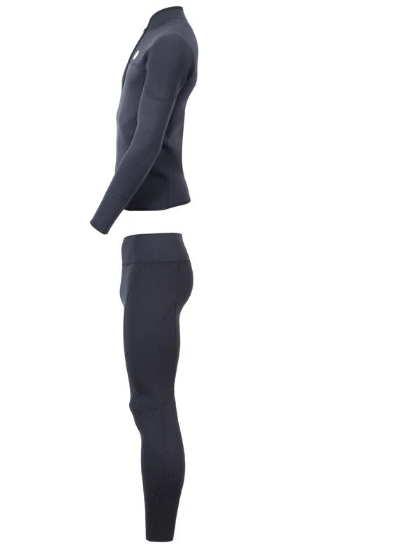 Two Bare Feet Mens Heritage Half Zip 3mm Wetsuit Jacket & Pants Set (Black) - Image 4