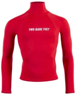 Two Bare Feet Adults Long Sleeve Rash Vest (Red)