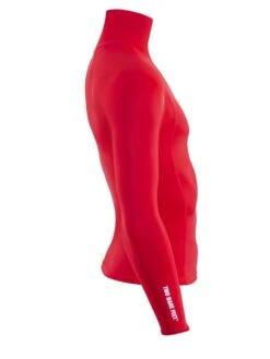 Two Bare Feet Adults Long Sleeve Rash Vest (Red) -Diving Adventure mens long sleeve red 7 1 1