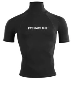 Two Bare Feet Adults Short Sleeve Rash Vest (Black)