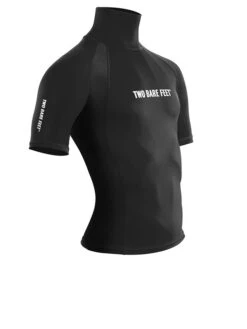 Two Bare Feet Adults Short Sleeve Rash Vest (Black) -Diving Adventure mens short sleeve black 8