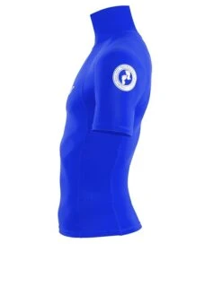 Two Bare Feet Adults Short Sleeve Rash Vest (Blue) -Diving Adventure mens short sleeve blue 3