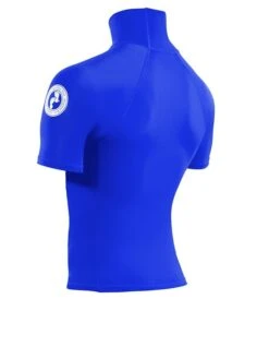 Two Bare Feet Adults Short Sleeve Rash Vest (Blue) -Diving Adventure mens short sleeve blue 4